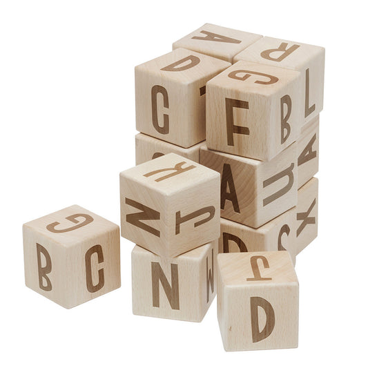 Wooden Alphabet Blocks 16 pcs