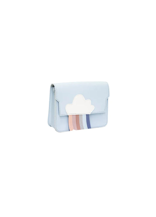 Child's shoulder bag - mini rainbow blue