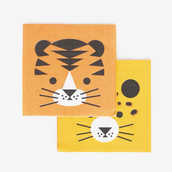 20 napkins - mini felines