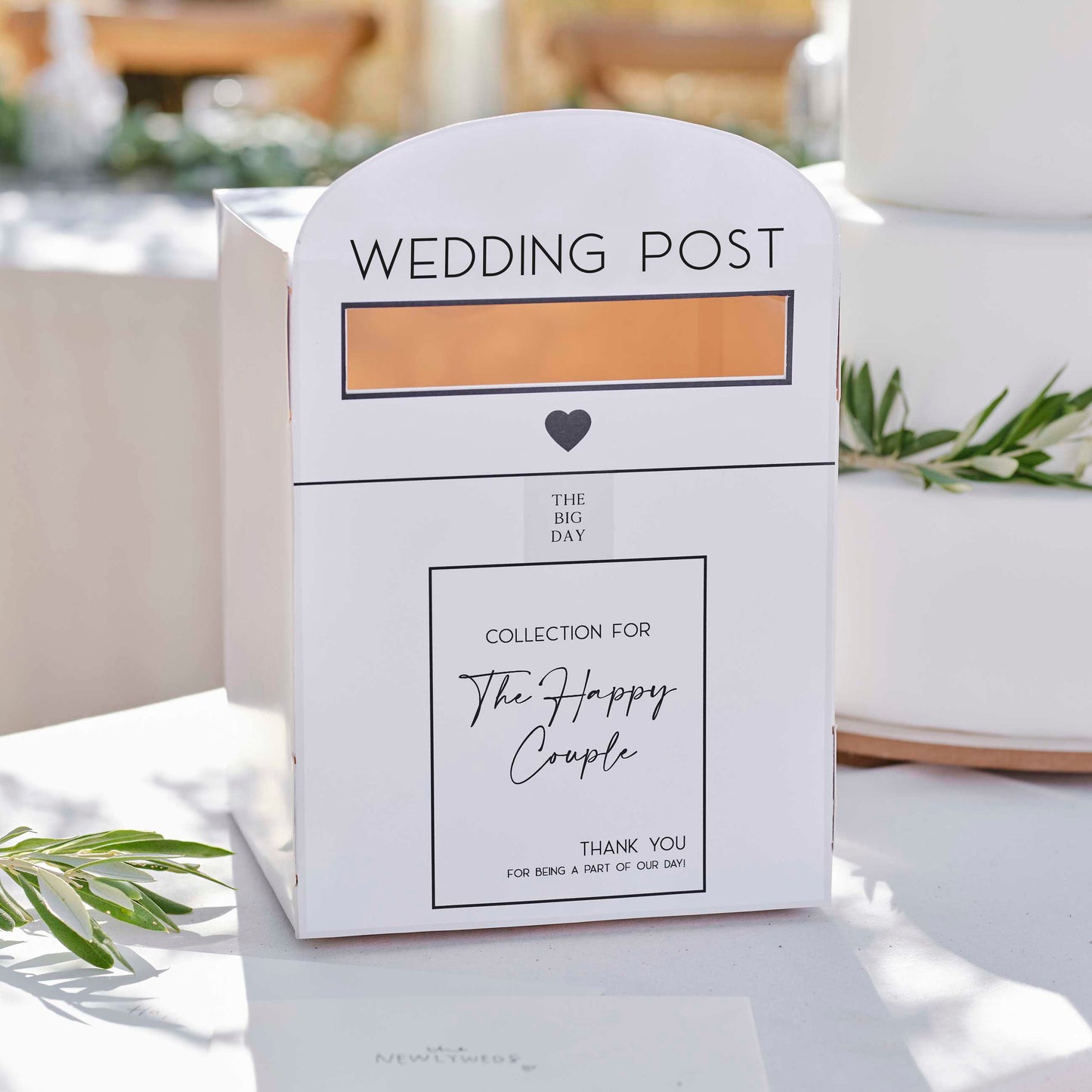 White Wedding Post Box