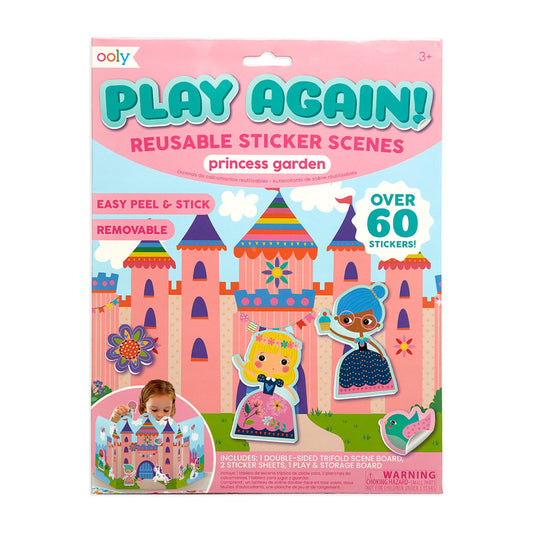 Play Again Reusable Stickers Scenes, Princess Garden