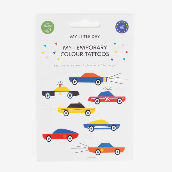 1 sheet of 8 car tattoos