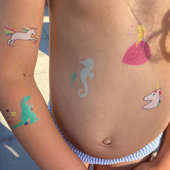 1 sheet of 8 mermaid tattoos