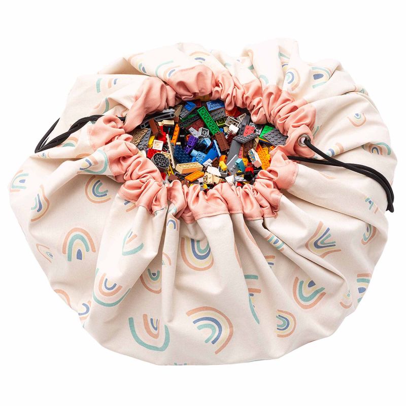 Sac de rangement pour jouets arc-en-ciel