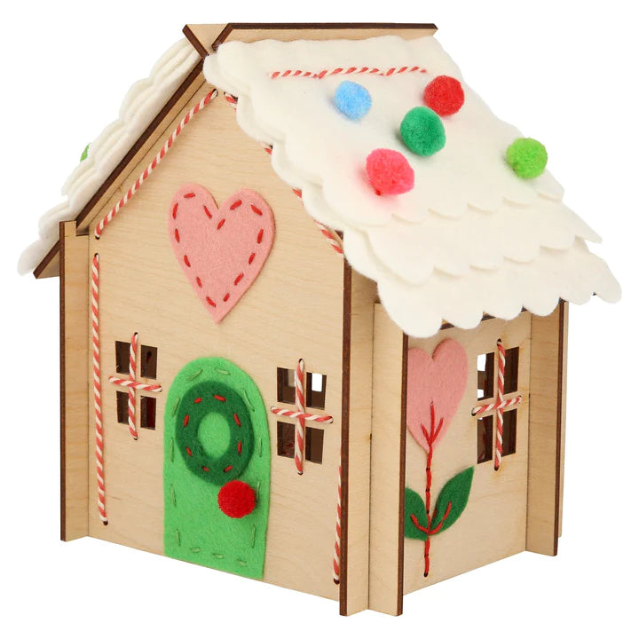 Wooden Embroidery Gingerbread House